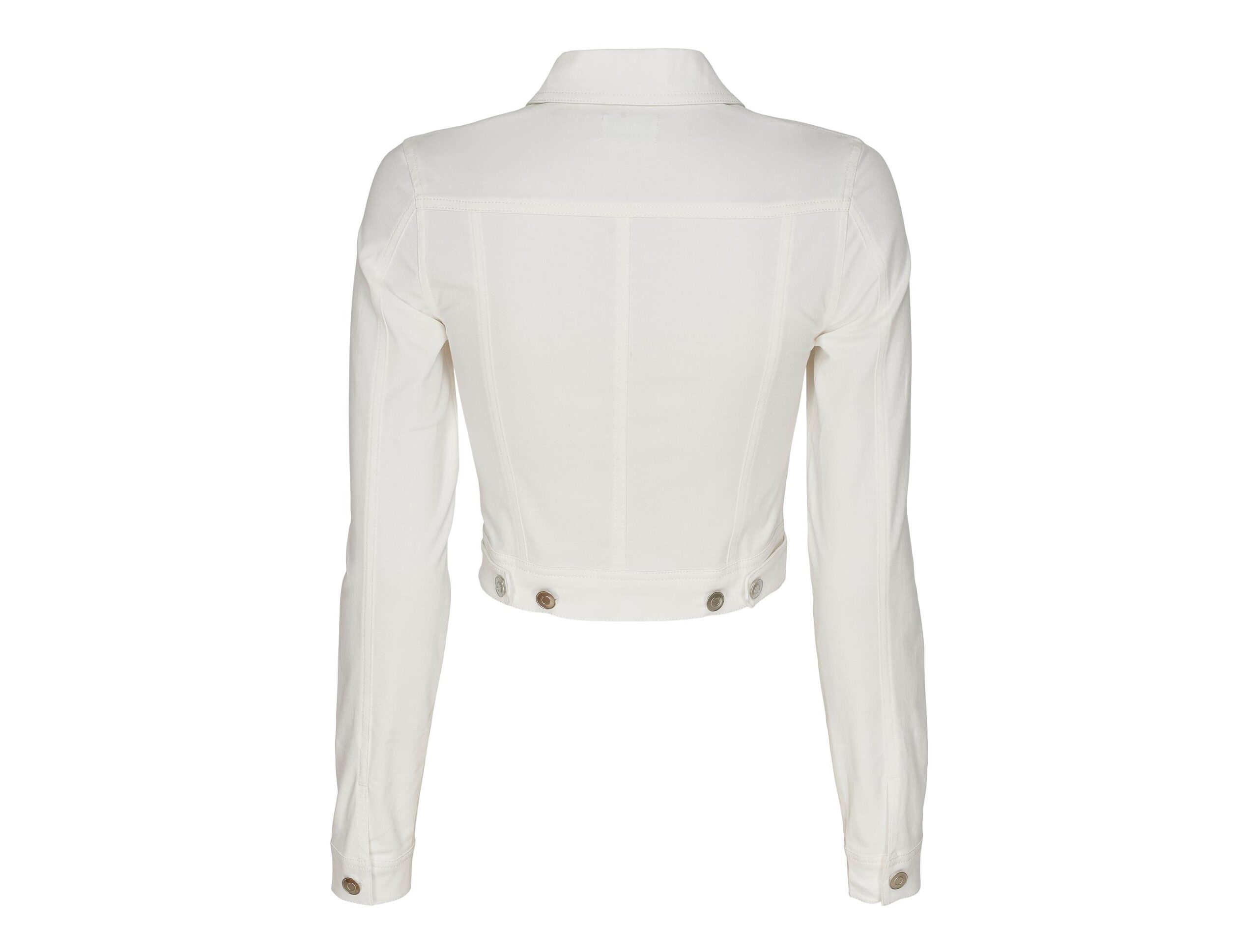 cream jeansjasje achter